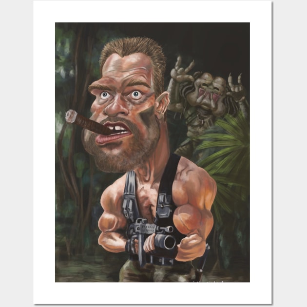 arnold schwarzenegger caricature Wall Art by cristinatorbellina